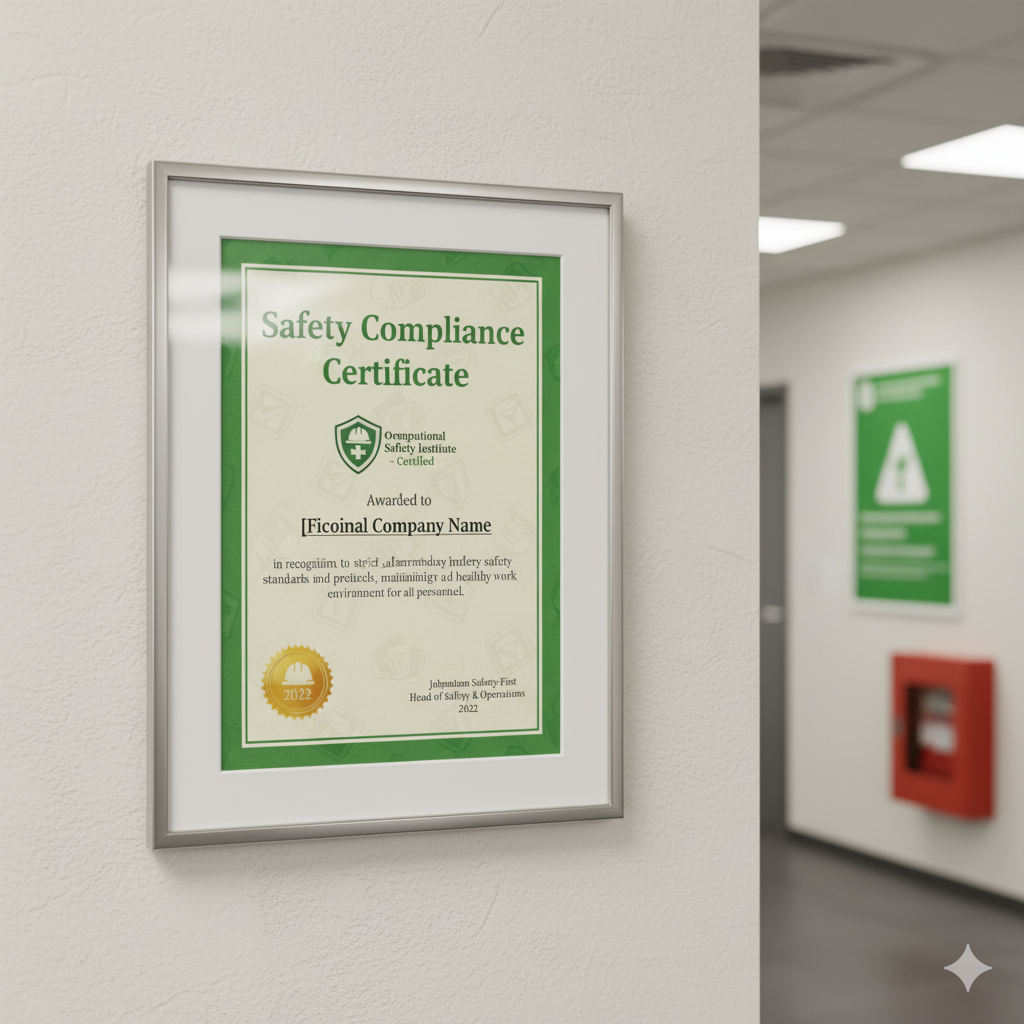 Safety Compliance Certificate
